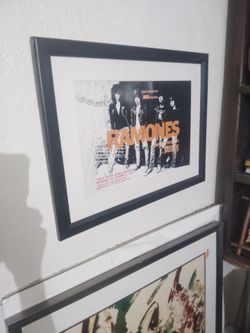 Ramones concert poster signed