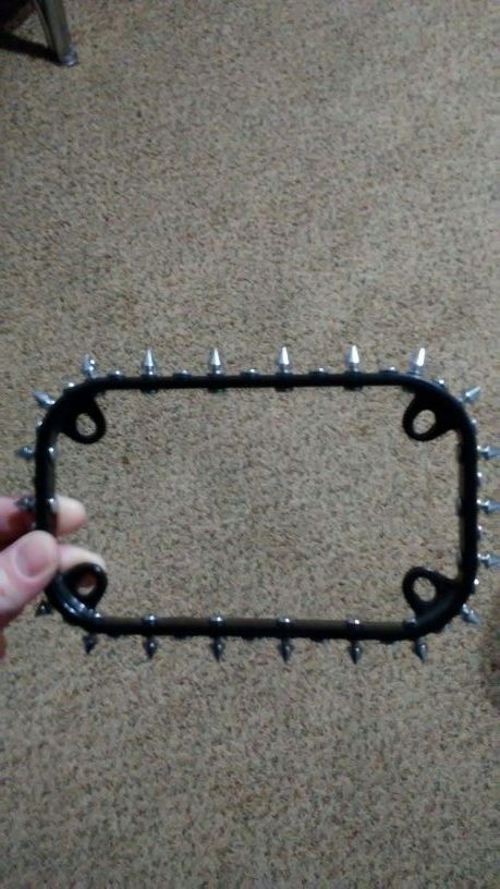 Motorcycle license plate frame