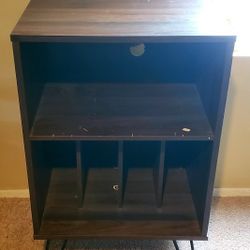 Vinyl Record And Player Stand And Storage