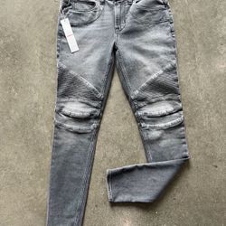 NEW Hudson Grey Biker Skinny Jeans “Ethan” Mens Size 30 MSRP $285