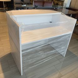 Reception Desk White Gray 48”