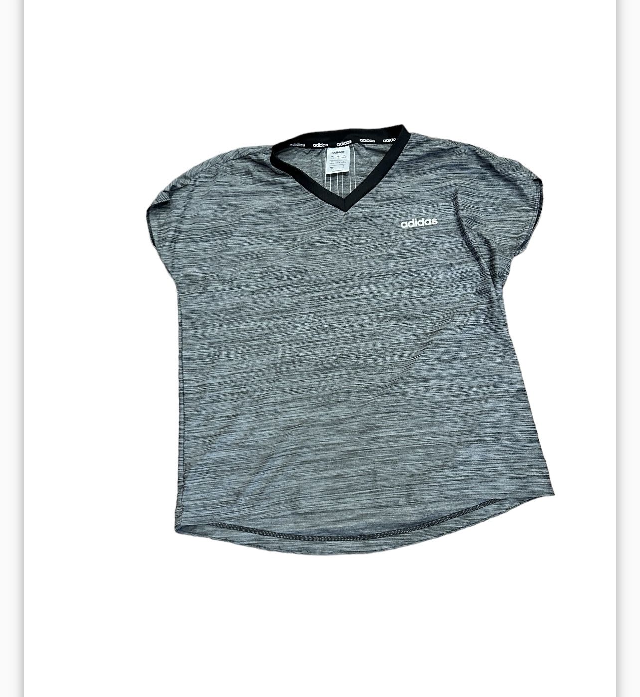 Adidas size small atheltic tshirt, gray and black, stretch