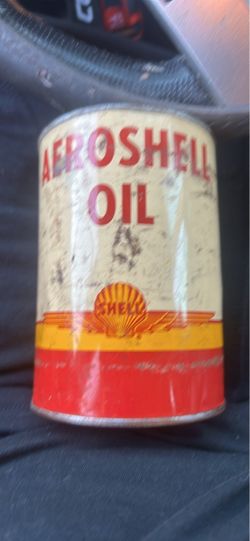 Vintage shell aero shell oil can never opened