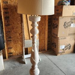 White Beige Tall Lamp 