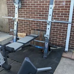 Weight bench rack 