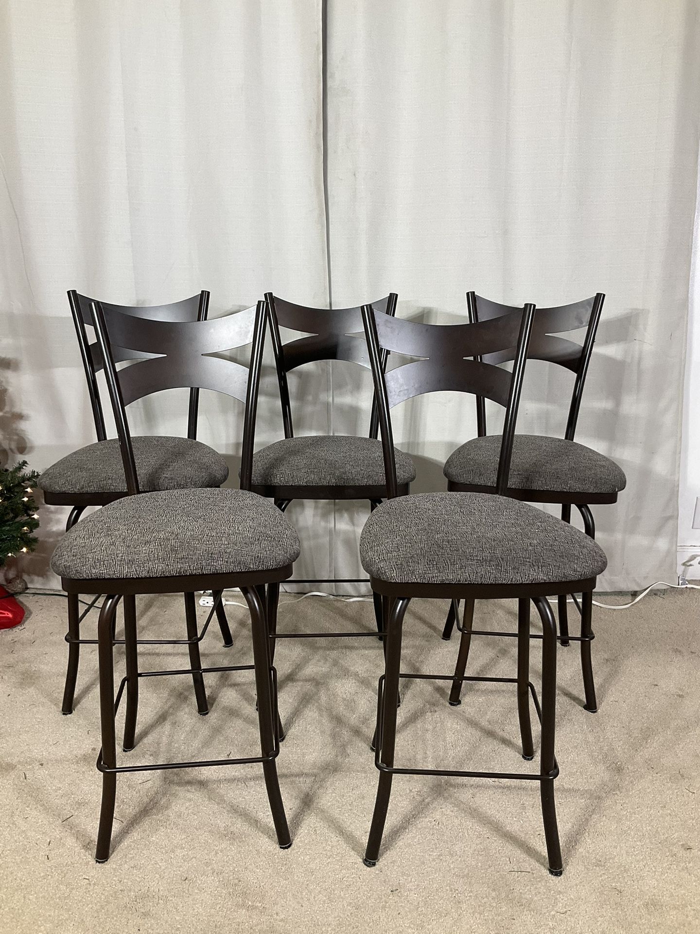 26” Swivel Metal Bar Stools 