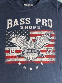 Bass Pro Shops American Flag Eagle Blue XL Men’s T-Shirt
