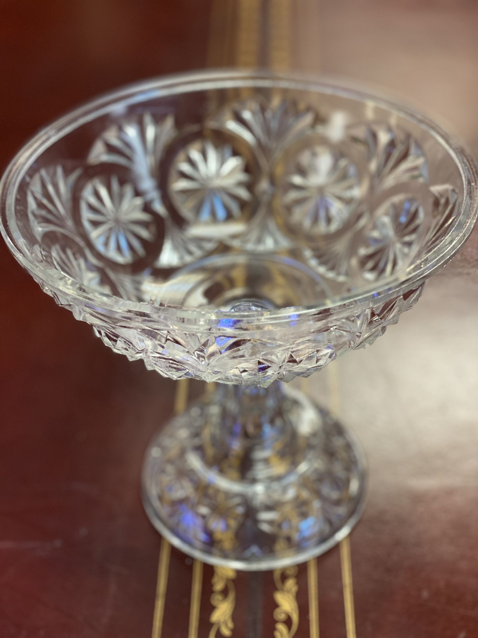 Vintage Crystal Candy Dish. 