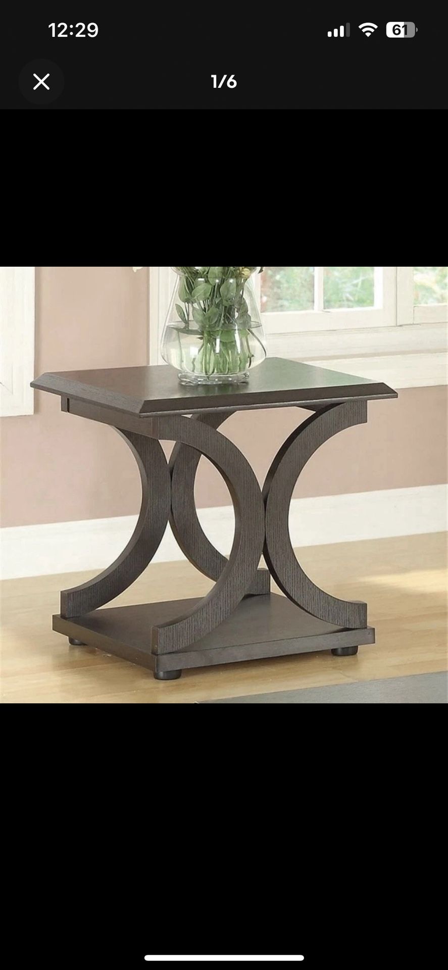 Coaster Shelly Rectangular Engineered Wood Side End Table Cappuccino