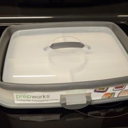 Prepworks by Progressive Collapsible Entertaining Carrier With Deviled Egg Tray