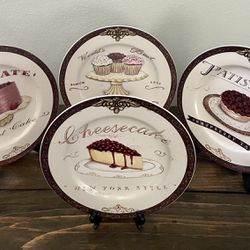 Angela Staehling ONEIDA SWEETS In Gift Box 4 DESSERT SALAD PLATES 8.25 Inches