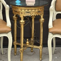 Vintage Gilded Table French Style Hollywood Regency