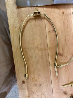 Brass Lamp Shade Harp with Saddle