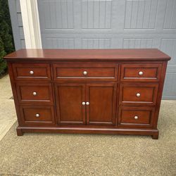 Solid Wood Dresser in good condition 64 in x 18 in x 37 in