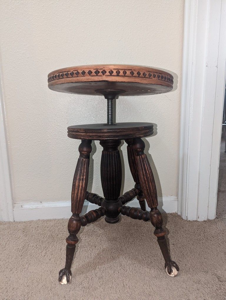 Vintage Victorian Piano Stool