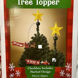 Tree Topper Santa Lighted Holiday