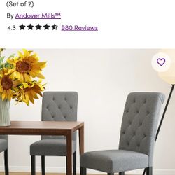 Dining Chairs Andover Mills Agastya Tufted Parsons Chair Upholstery Color Gray