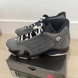 Air Jordan 14 Retro Graphite Navy 2011 Sz 9