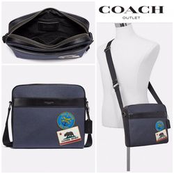 Final Sale NWT Men’s Coach Charles Patch Bag