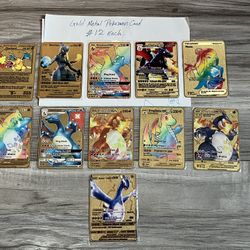 Gold Metal Pokemon Cards