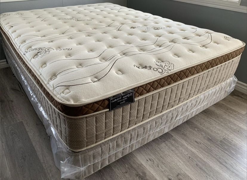 Queen Organic Cloud Edition Europillow Top 12inch Matres!!