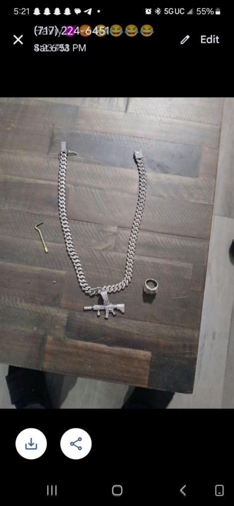 Gun Chain And Ring