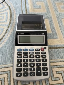 Canon Palm Printer P1-DH V 12 Digits Receipt Printing Calculator With Adapter