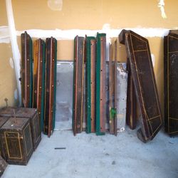 Antique Brunswick Oak & Mahogany Slate Pool Table 