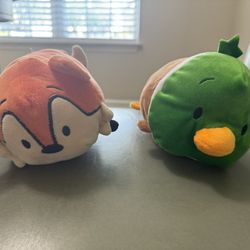 Yip Yip Fox & Mal Mal Mallard Stuffed Animal By “Bun Bun”  7- 8" Long. Good Condition $ incl both