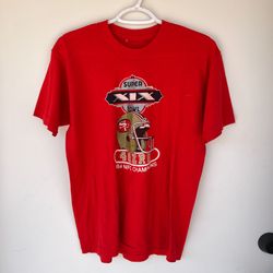 Vintage Medium Red Super Bowl 1984 49ers NCF Champions T-shirt