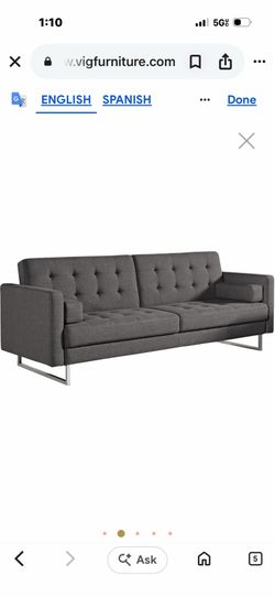 Modern Grey Fabric Sofa Bed