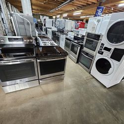 Huge Liquidation Sale Warehouse Full Of Nice Like Brand New Refrigerator Washer Dryer Stove Stackable Free Warranty Financing Available 