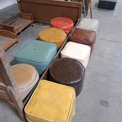 Vintage Mid-century Modern Ottomons 1950s