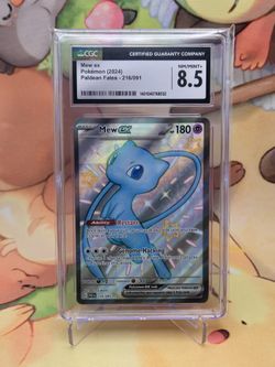 Graded Pokemon Mew ex Paldean Fates CGC 8.5