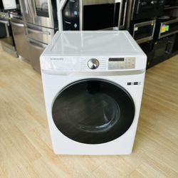 dryer steam cu. white samsung - ft. smart sanitize+ with - 