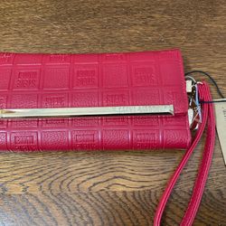 Red Steve Madden trifold wallet