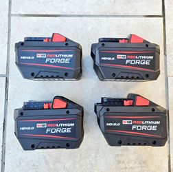 Milwaukee 18V FORGE 12Ah Battery. (EACH  $185)