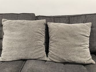 Grey Square Couch Throw Pillows