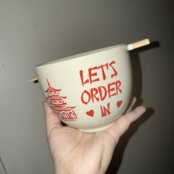 Ramen Bowl with chopsticks 