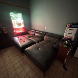 Leather Couch Ottoman 