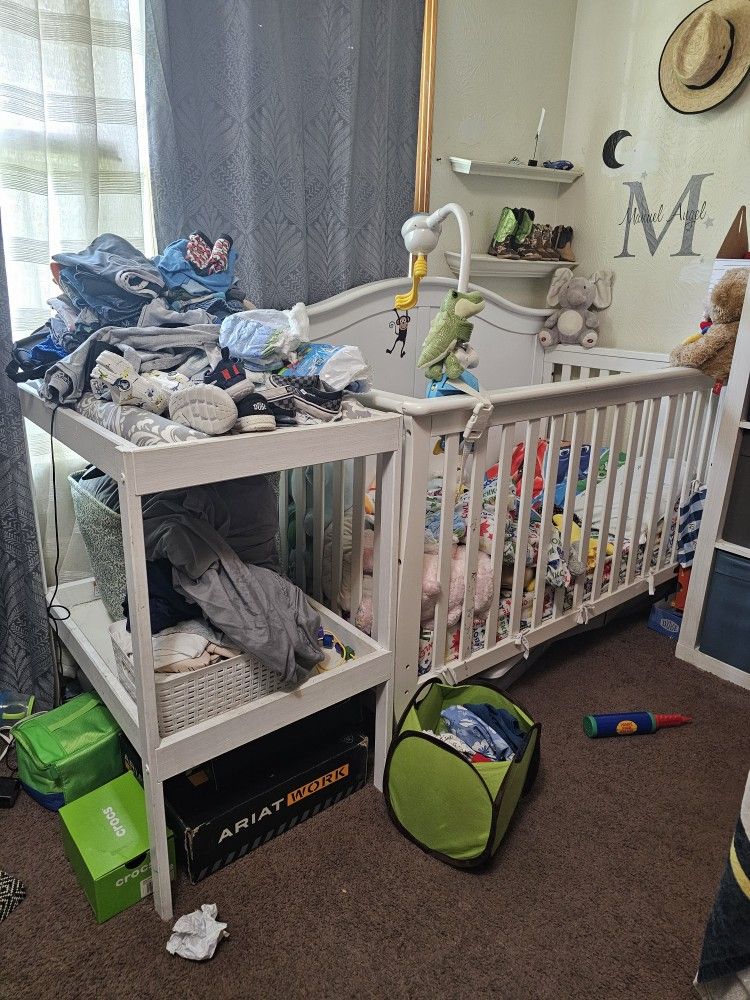 Crib And Ikea Changing Table