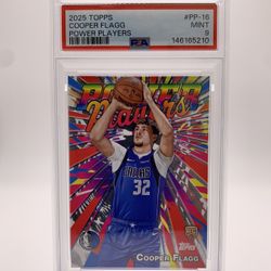 Cooper Flagg 2025 Topps Power Players Rookie Card PSA 9 MINT