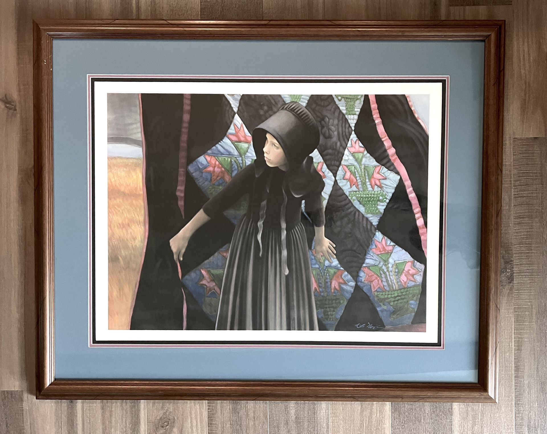 Sunday Game - Amish Picture By Nancy Noel (44”x36”)