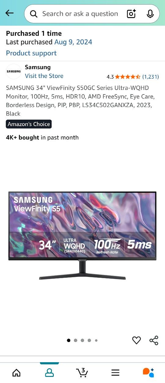 34 Inch Monitor Samsung