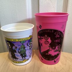 Set of 2 Mardi Gras plastic cups 2013