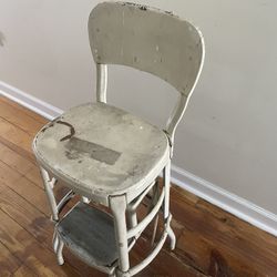 🪑 🪑 🪑 Vintage - ANTIQUE - Cosco Step Stool Counter Chair, Circa 1950’s MADE IN USA 🇺🇸 🪑 🪑