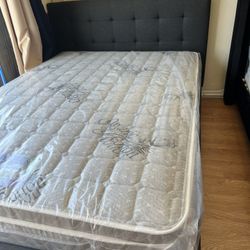 Full Pillowtop With Frame New Mattresses New Memory Foam New Bed Frames Nuevo Colchones Camas Nuevas ‼️
