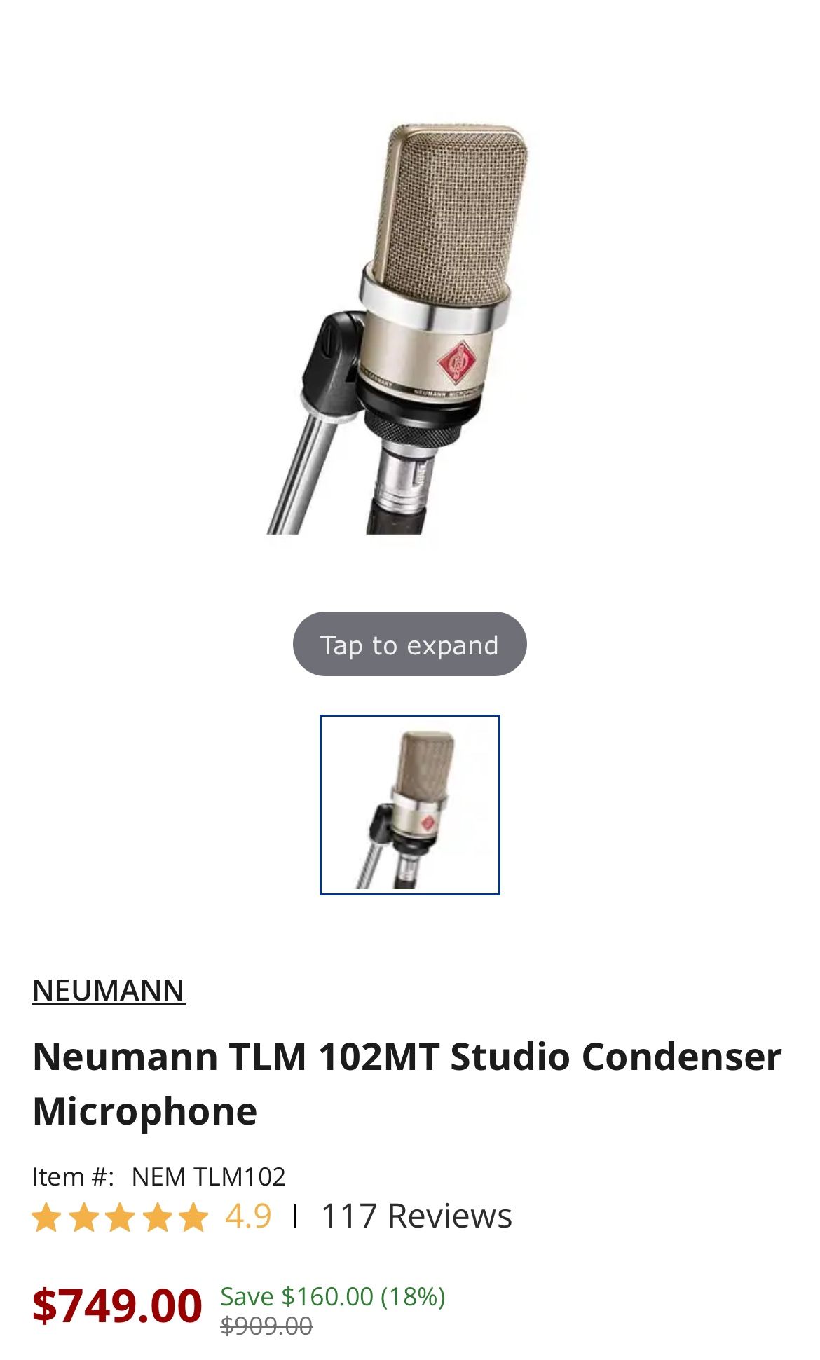 Neumann TLM Microphone