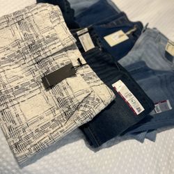4pairs of Brand New Jeans & 1 Mini Skirt