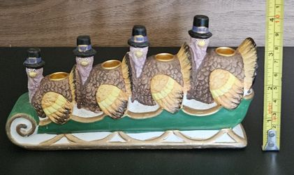 Candle Holder, Thanksgiving Themed.